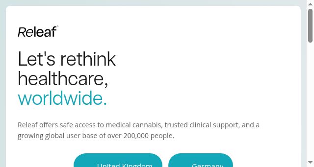 Screenshot of releaf.com