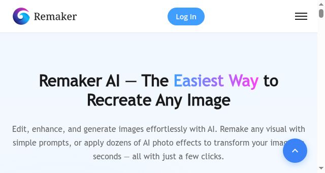 Screenshot of remaker.ai