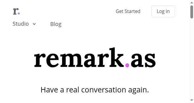 Screenshot of remark.as