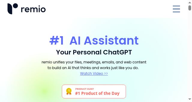 Screenshot of remio.ai