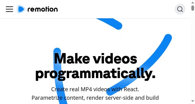 Screenshot of remotion.dev