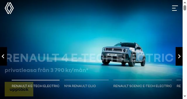 Screenshot of renault.se