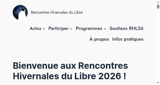 Screenshot of rencontreshivernalesdulibre.ch