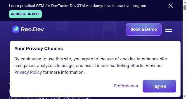 Screenshot of reo.dev