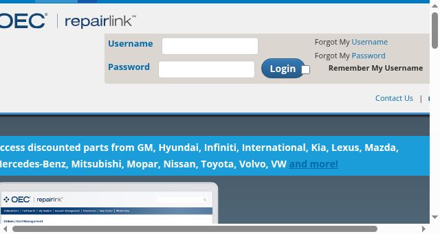 Screenshot of repairlinkshop.com