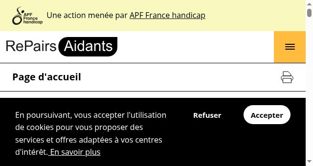 Screenshot of repairsaidants.com