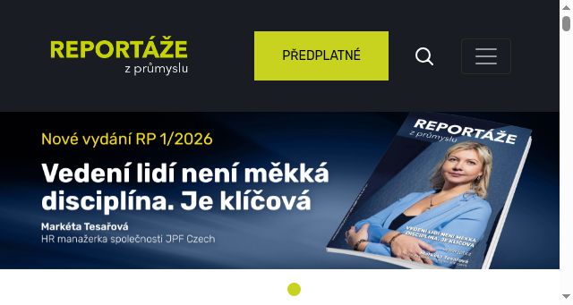 Screenshot of reportazezprumyslu.cz