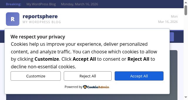 Screenshot of reportsphere.co.uk