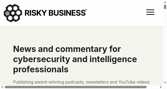 Screenshot of risky.biz