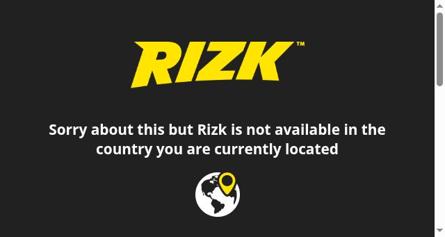 Screenshot of rizk.com