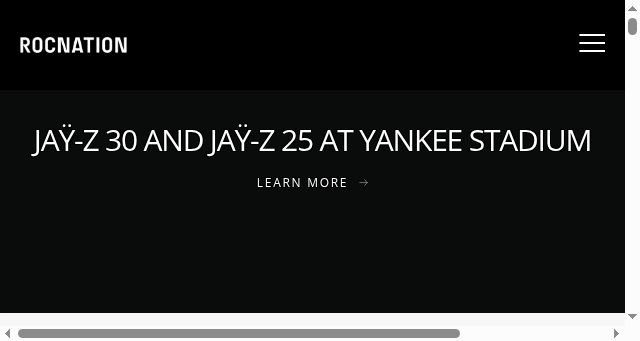 Screenshot of rocnation.com