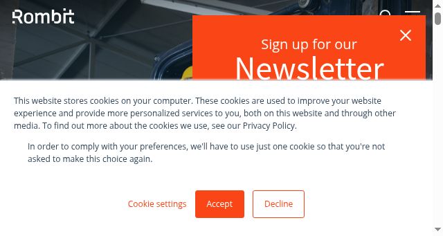 Screenshot of rombit.com