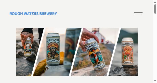 Screenshot of roughwatersbrewing.com