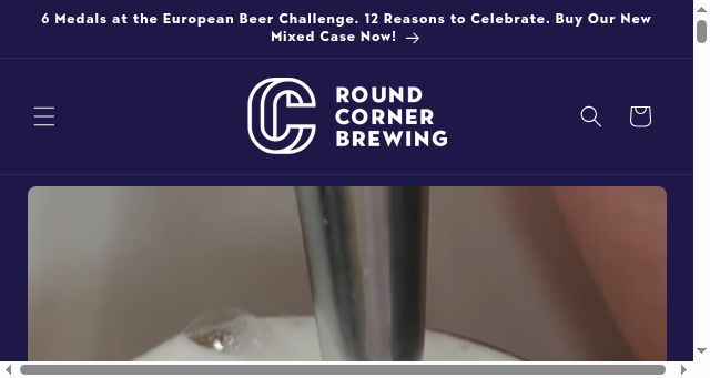 Screenshot of roundcornerbrewing.com