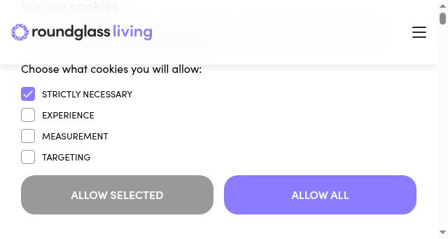 Screenshot of roundglassliving.com