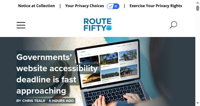 Screenshot of route-fifty.com