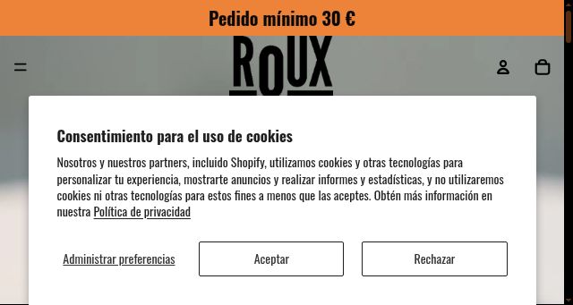 Screenshot of roux-bcn.com