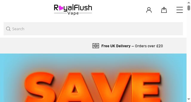 Screenshot of royalflushvape.co.uk