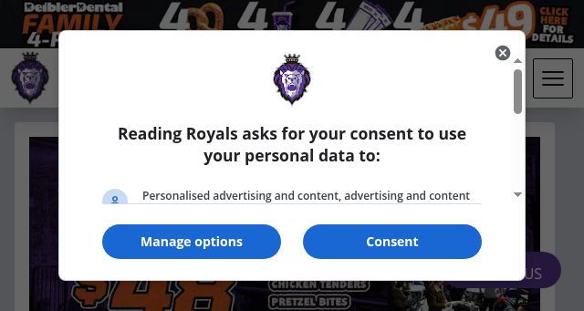 Screenshot of royalshockey.com