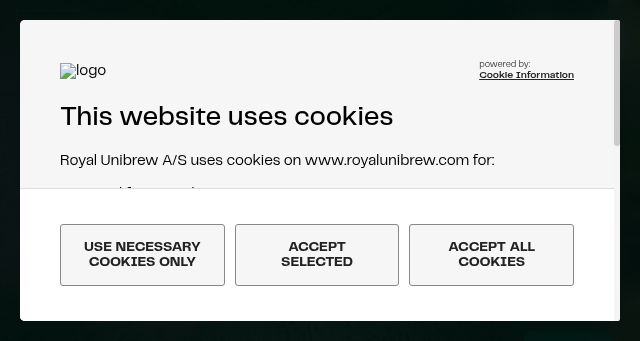 Screenshot of royalunibrew.com