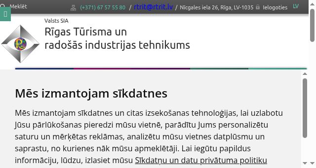 Screenshot of rtrit.lv