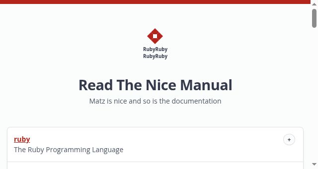 Screenshot of rubyrubyrubyruby.dev