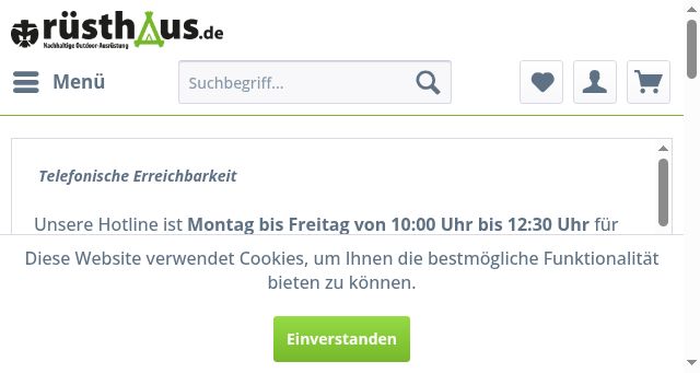 Screenshot of ruesthaus.de