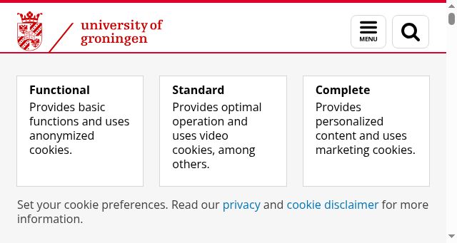 Screenshot of rug.nl