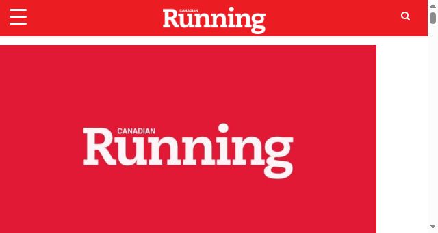 Screenshot of runningmagazine.ca