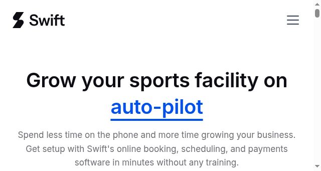 Screenshot of runswiftapp.com