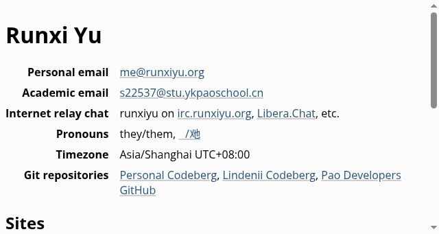 Screenshot of runxiyu.org