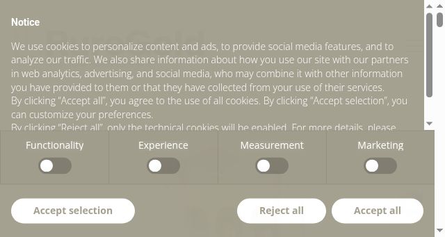 Screenshot of ruregold.com