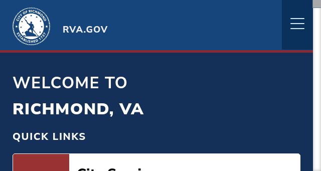 Screenshot of rva.gov