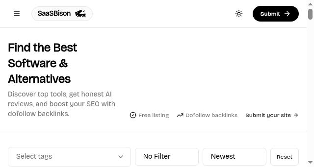 Screenshot of saasbison.com