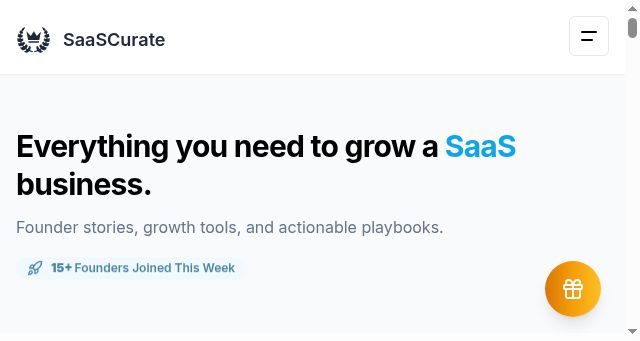 Screenshot of saascurate.com