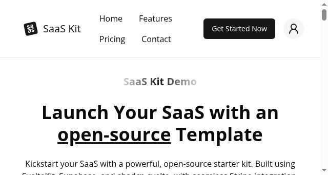 Screenshot of saaskit.live