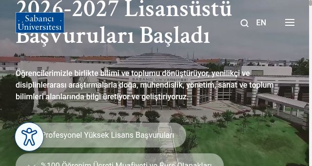 Screenshot of sabanciuniv.edu