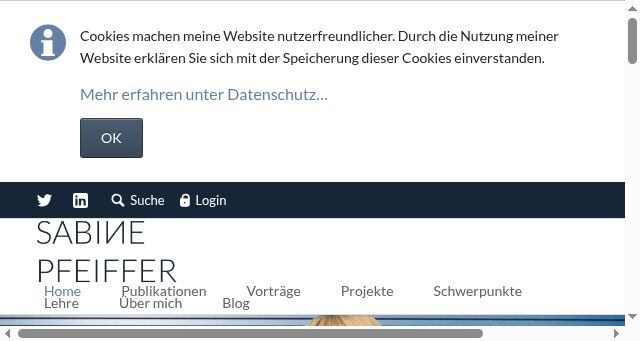 Screenshot of sabine-pfeiffer.de