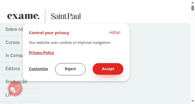 Screenshot of saintpaul.com.br