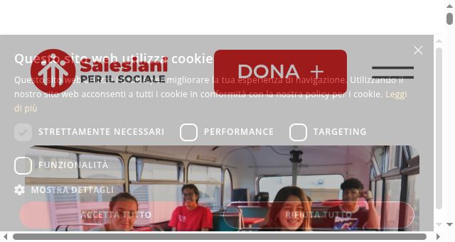 Screenshot of salesianiperilsociale.it