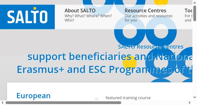 Screenshot of salto-youth.net