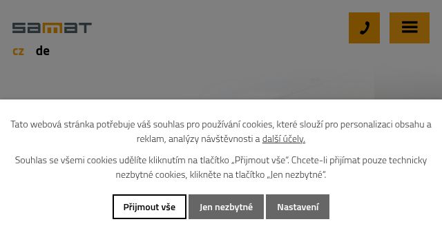 Screenshot of samat.cz