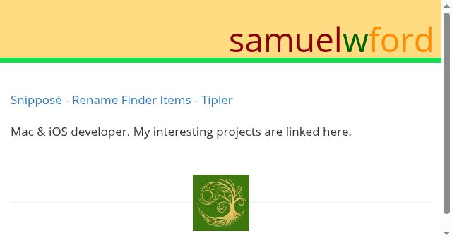 Screenshot of samuelwford.com