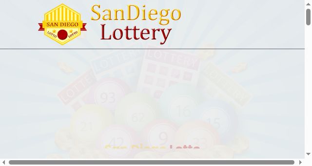 Screenshot of sandiegolotto.com