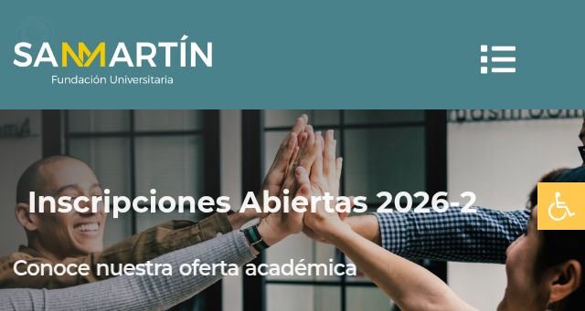 Screenshot of sanmartin.edu.co