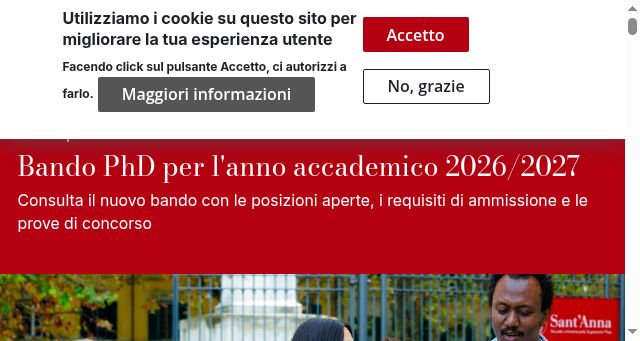 Screenshot of santannapisa.it