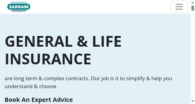 Screenshot of sargaminsurance.in