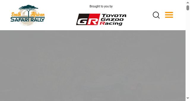 Screenshot of sasafarirally.co.za