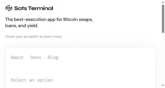 Screenshot of satsterminal.com