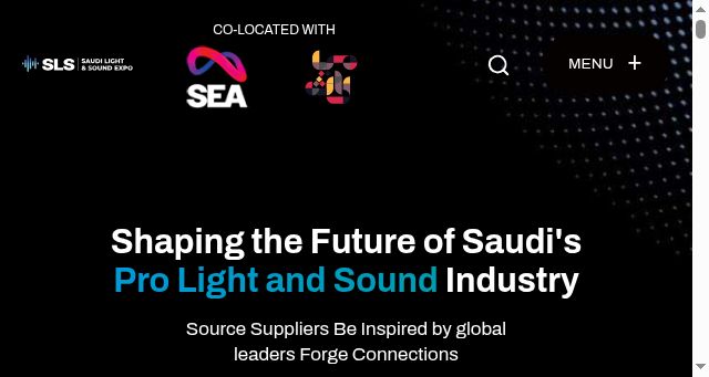 Screenshot of saudilightandsoundexpo.com